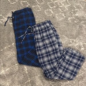 Croft & Barrow Blue and Black Plaid Pajama Set